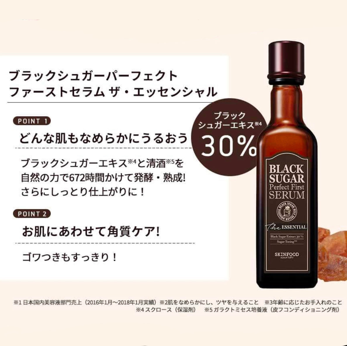 【SKINFOOD】ブラックシュガー パーフェクトファーストセラム ザ・エッセンシャル〈120ml〉